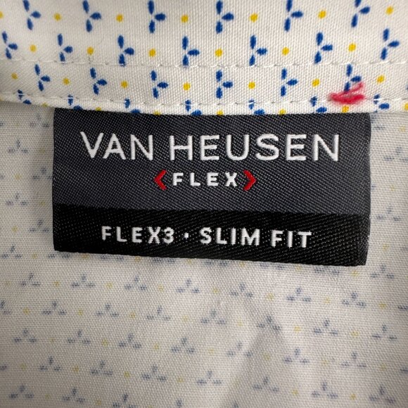 Van Heusen Flex Slim Fit Mens Dress Shirt Size M 15-15.5 32/33 - Picture 3 of 5